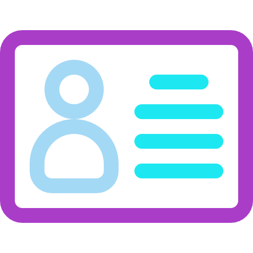 Id card contact information seo and web id card icon Id card contact information seo and web id card icon