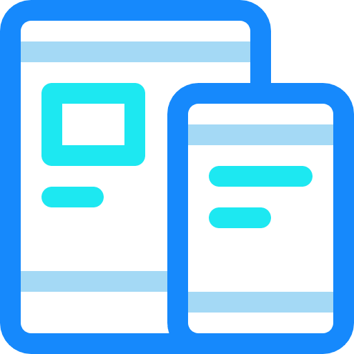 Responsive tablet smartphone screen icon Responsive tablet smartphone screen icon