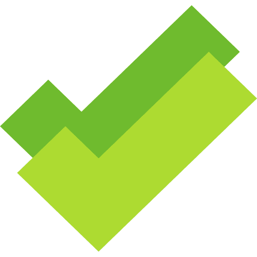 Double tick green check check tick icon