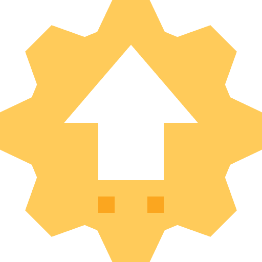 System update arrow system update gear icon