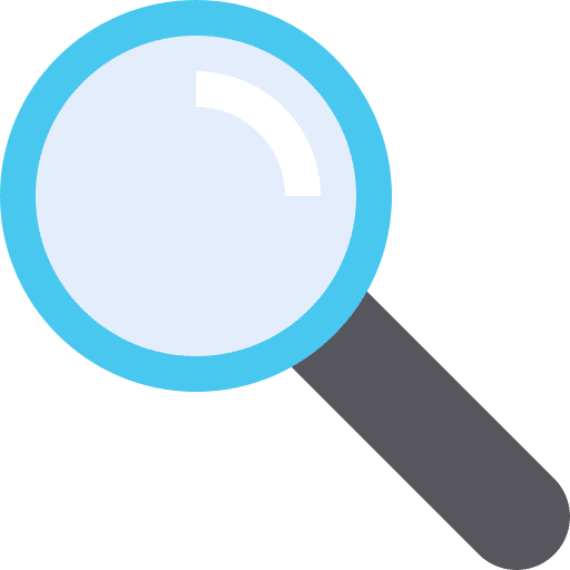 Magnifying glass search tools and utensils edit tools icon