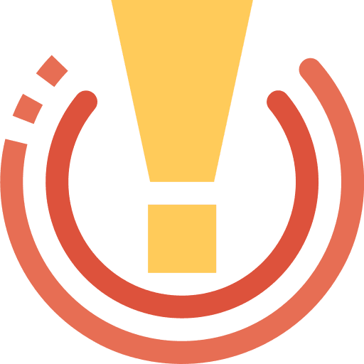 Crisis symbol exclamation mark error icon