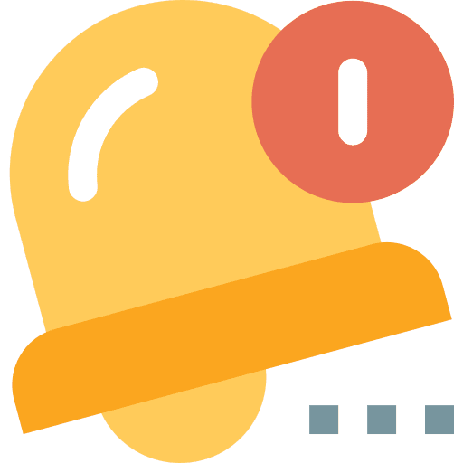 Notification interface alarm music and multimedia icon