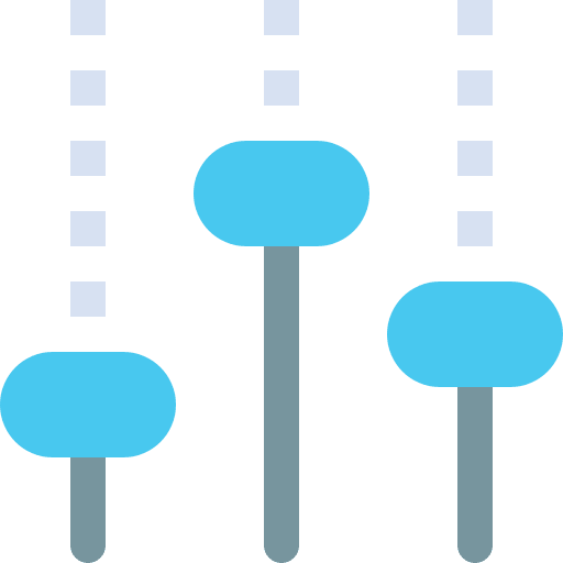 Settings music player sliders levels icon