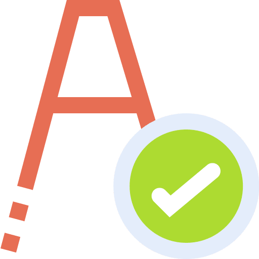 Spell check interface ui spell check icon