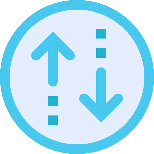 Swap switch orientation vertical icon