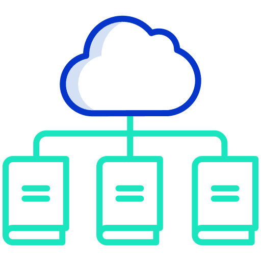 Cloud library digital library cloud library education icon Cloud library digital library cloud library education icon