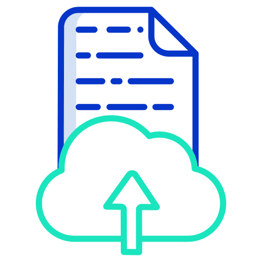 Files education document cloud storage icon