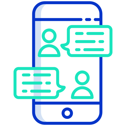 Phone chat education people icon Phone chat education people icon