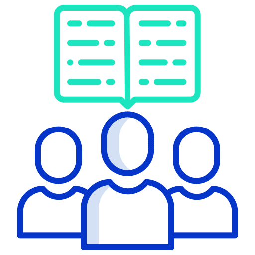 Users book learning library icon