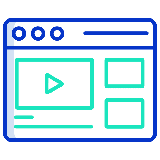 Video knowledge online learning education icon Video knowledge online learning education icon
