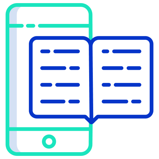 Book education mobile phone learning icon Book education mobile phone learning icon