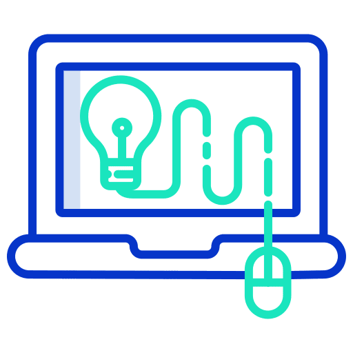 Laptop laptop illumination lightbulb icon Laptop laptop illumination lightbulb icon