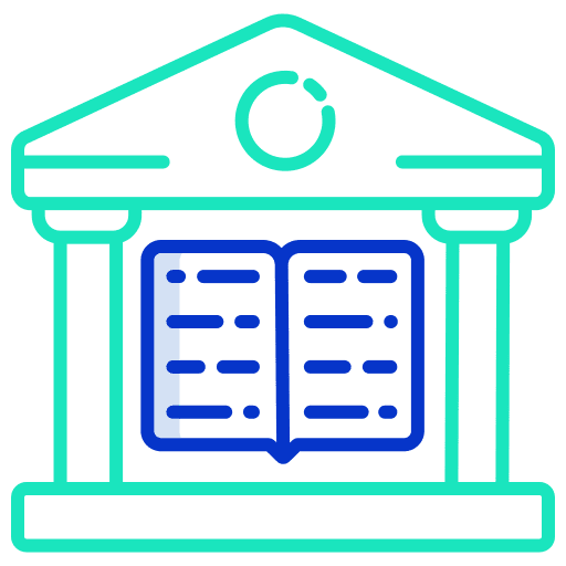 Library education study reading icon Library education study reading icon
