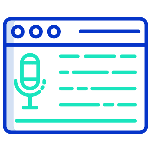 Podcast record website music and multimedia icon Podcast record website music and multimedia icon