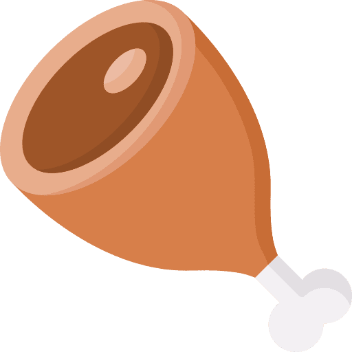 Meat bone meat ham leg icon