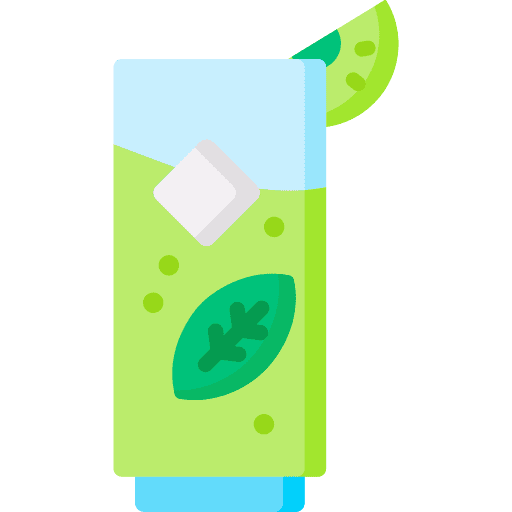 Mojito drink cocktail straw icon