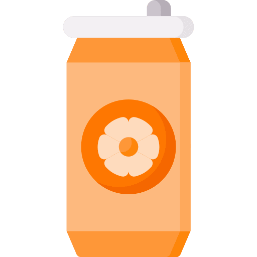 Orange drink can soft drink icon