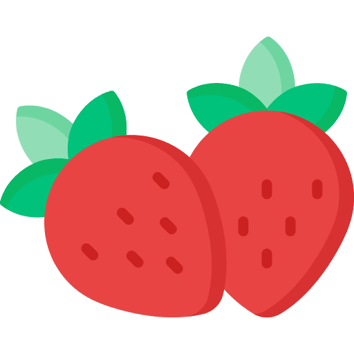Strawberry organic fruit diet icon