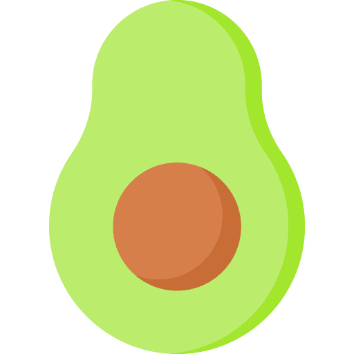 Avocado vegan healthy food diet icon