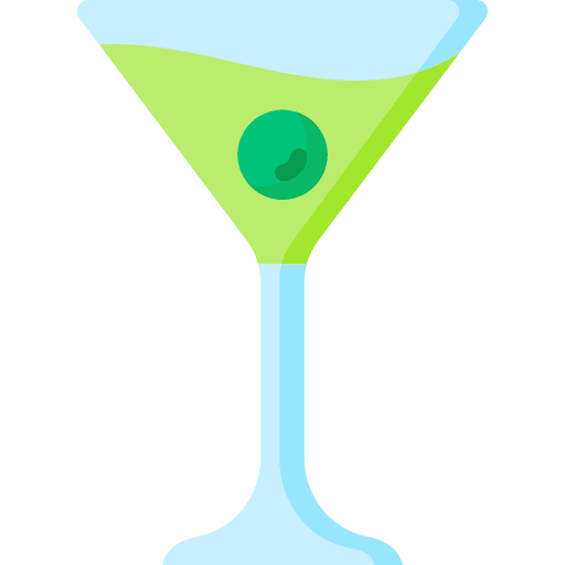 Martini food and restaurant pub full bar icon
