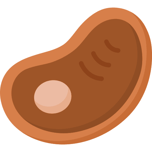 Steak food and restaurant meat protein icon
