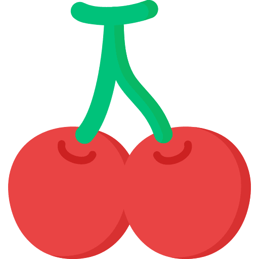 Cherries food and restaurant healthy food vegan icon