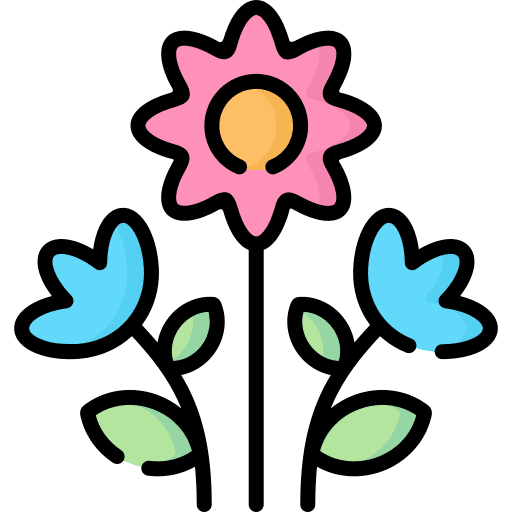Flowers petals botanical blossom icon