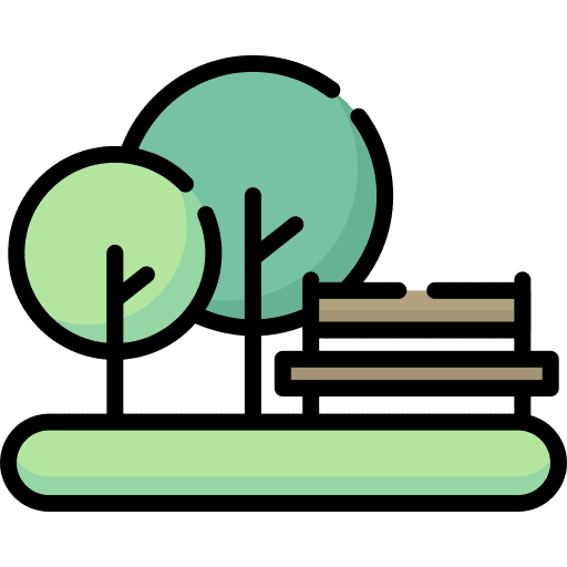 Park nature outside tree icon