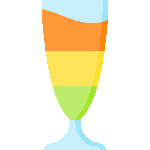 Rainbow glass beverage drink icon