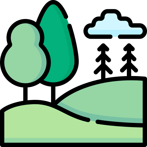 Landscape nature scenery hill icon