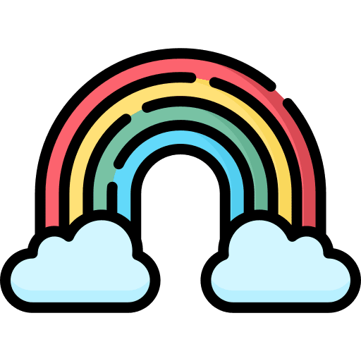 Rainbow spectrum weather rainbow icon