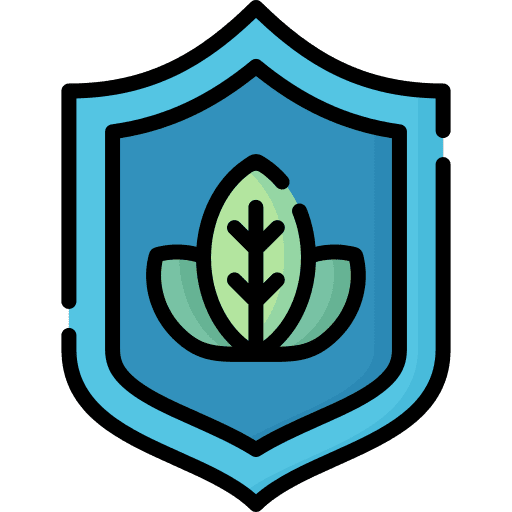 Save nature plant shield protection icon
