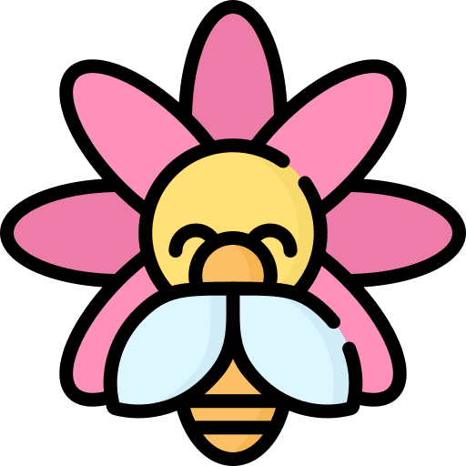 Bee extract flower spring icon