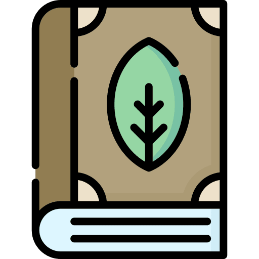 Botanic library knowledge study icon