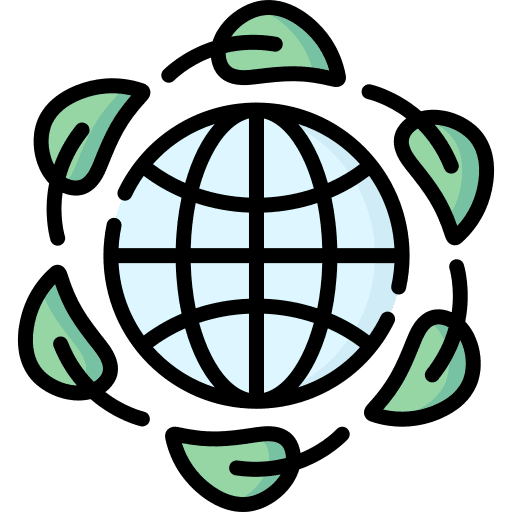 Green earth earth grid plant leaf icon