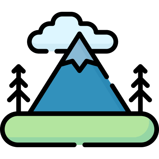 Mountain cloud landscape natural icon