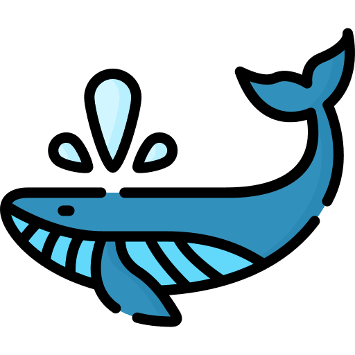 Whale animal kingdom wild life zoo icon