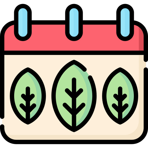 Calendar leaf botanical earth day icon