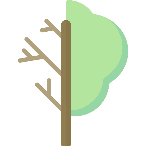 Deciduous tree fall tree leaf icon