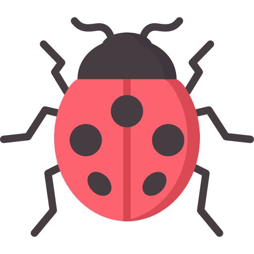 Ladybug nature spring garden icon