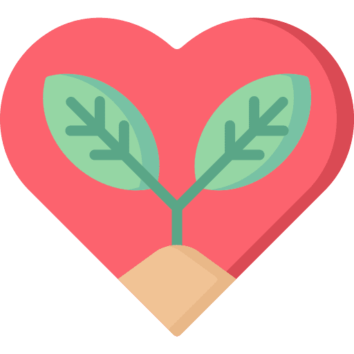 Love heart sprout ecology and environment icon Love heart sprout ecology and environment icon