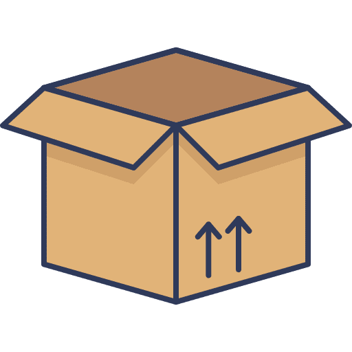 Box packaging commerce and shopping package icon