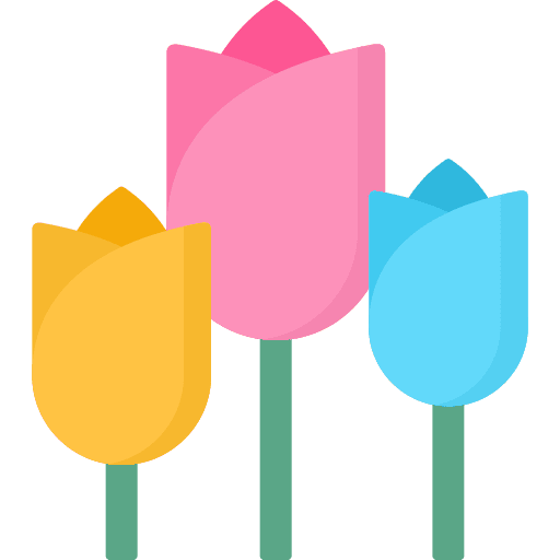 Tulips spring garden tulips icon Tulips spring garden tulips icon