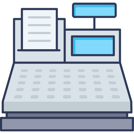 Billing machine business and finance billing commerce and shopping icon