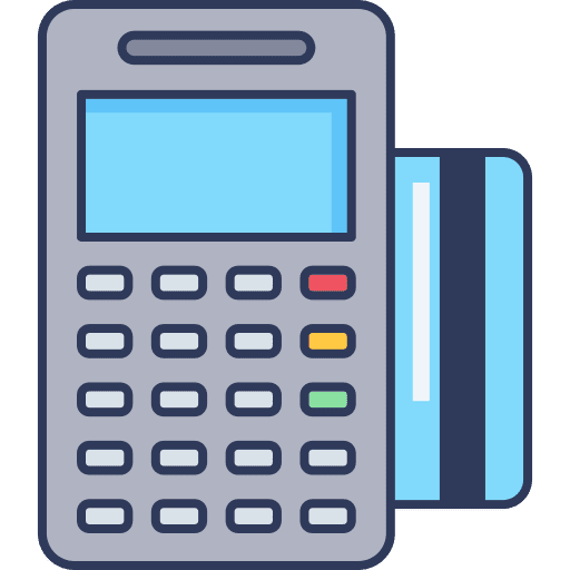 Credit card machine payment method credit card card reader icon