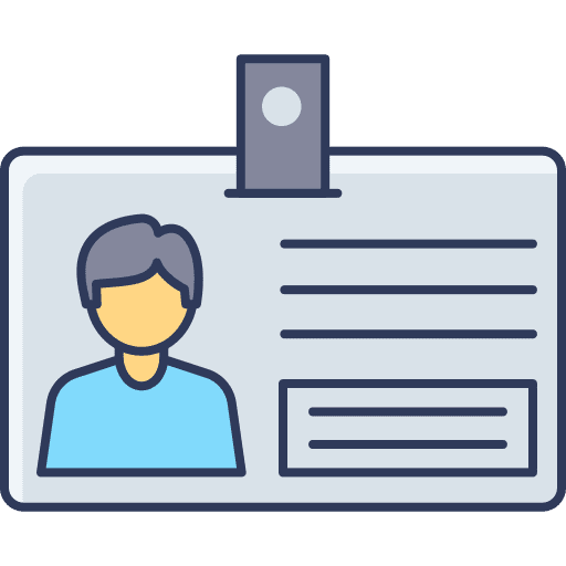 Id card id card internship commerce and shopping icon