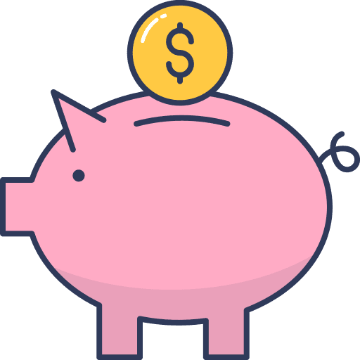 Piggy bank money savings commerce and shopping icon
