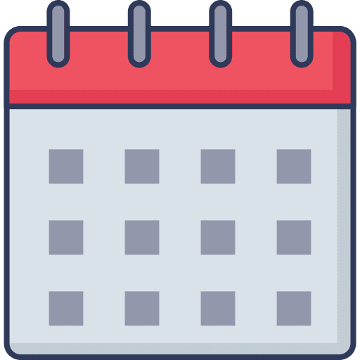 Calendar time and date schedule organization icon