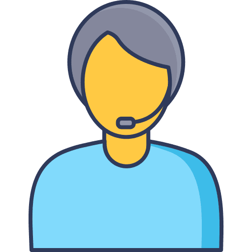 Call center assistance commerce and shopping call center agent icon